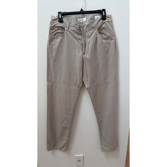 Brax Mens Cooper Fancy Regular Fit Beige Trousers 34x32 Cotton Blend - Picture 1 of 6